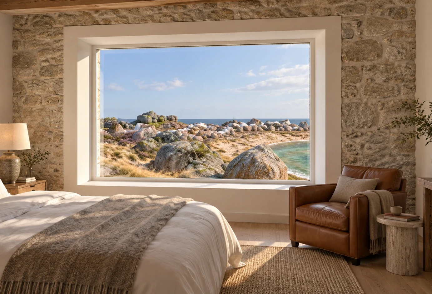 Une chambre ouverte sur la mer