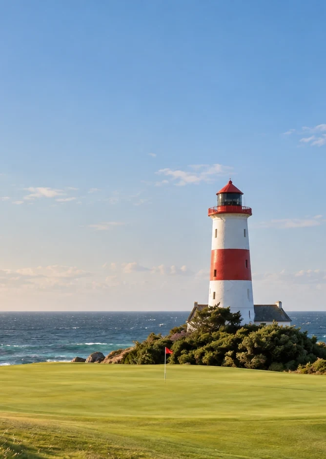 Le green du 4 au pied du phare